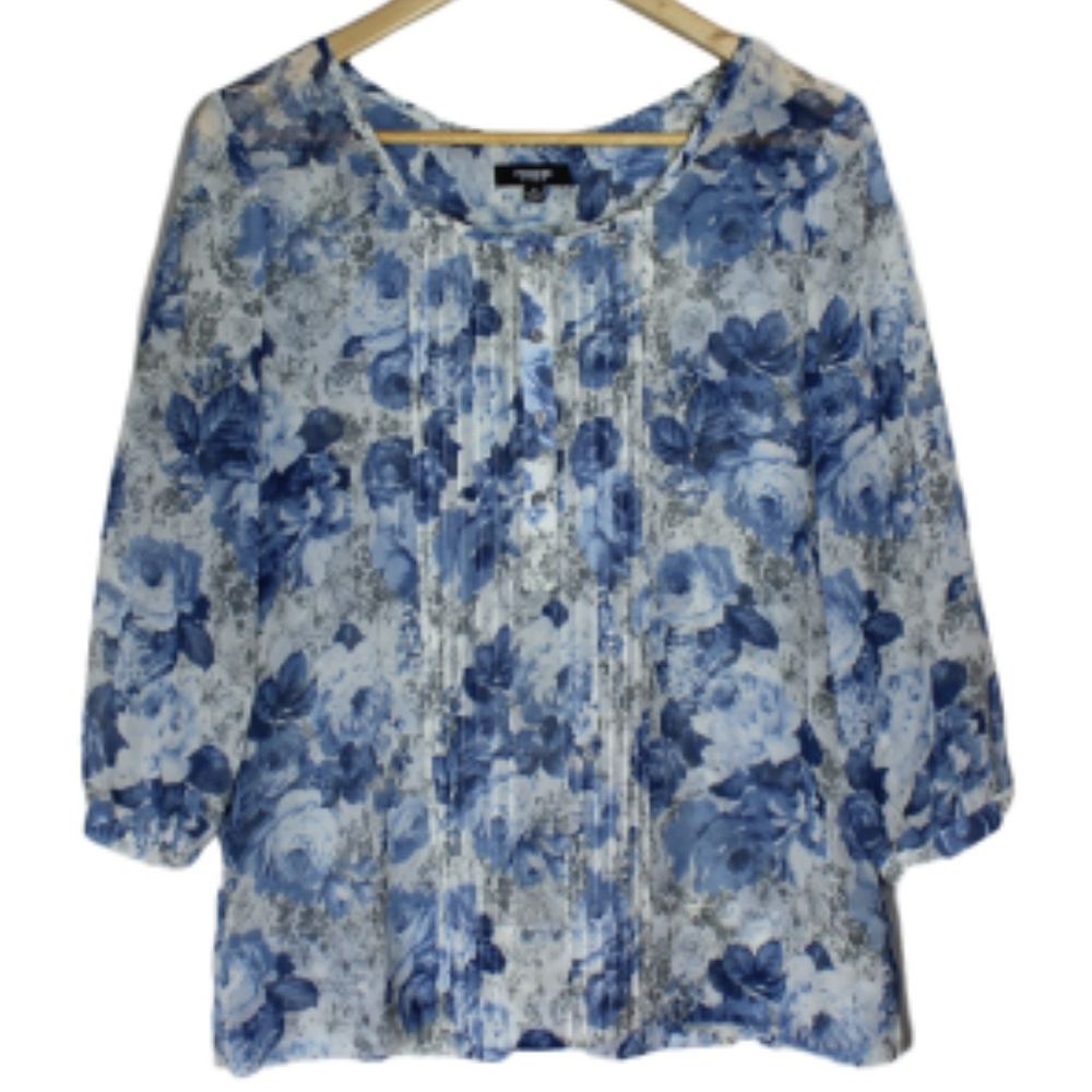 Premise Studio | Floral Peasant Blouse (M)